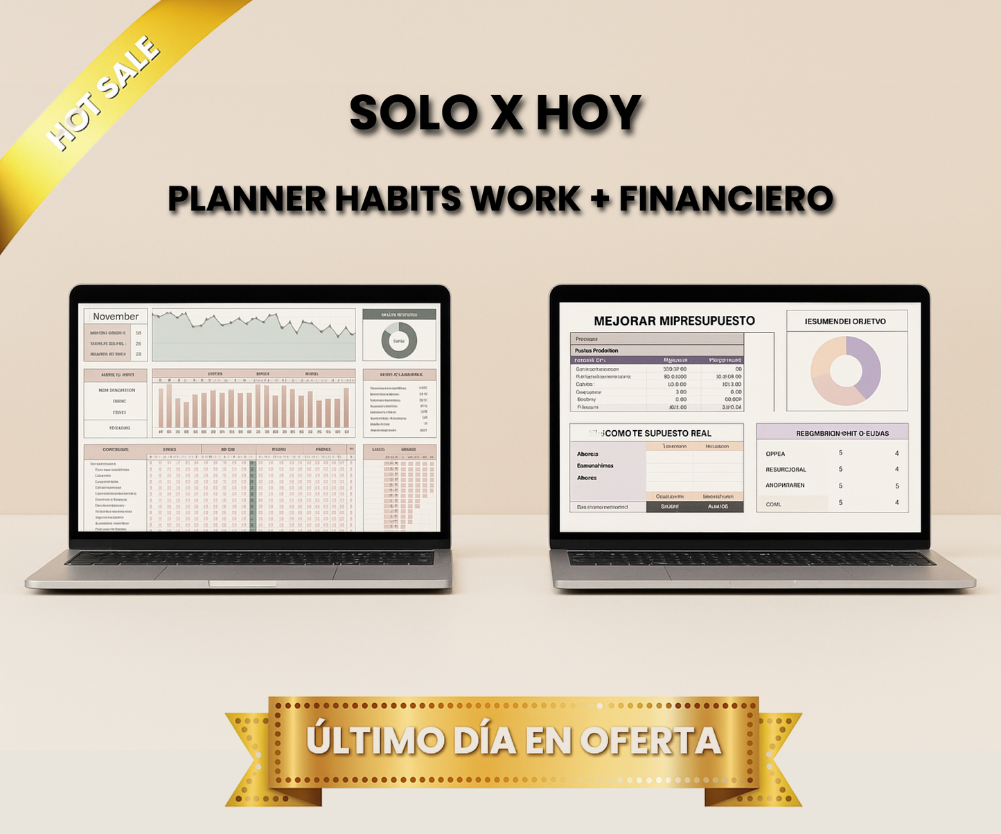 Rastreador de Habitos y Progreso + Planificador Financiero 2 x 1